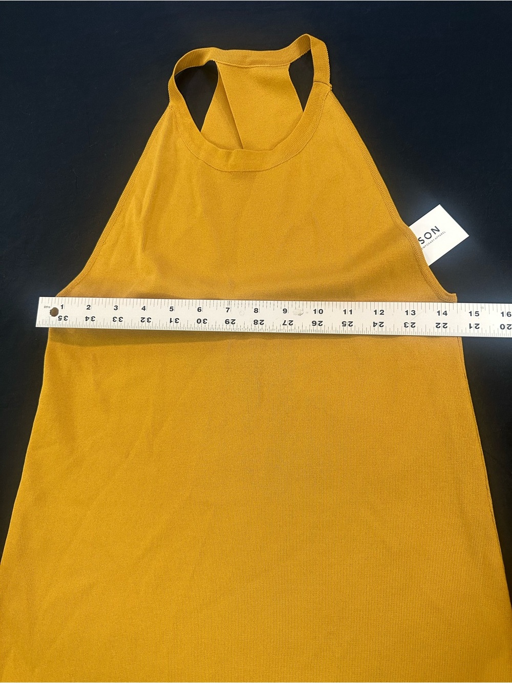 Ellison Mustard Racer Back Tank Top - Picture 2 of 9
